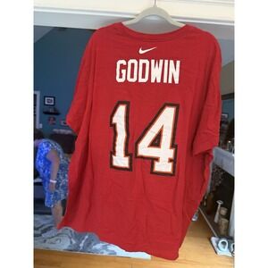 Nike Tampa Bay Buccaneers #14 Chris Godwin Jersey Shirt Red Size 3XL